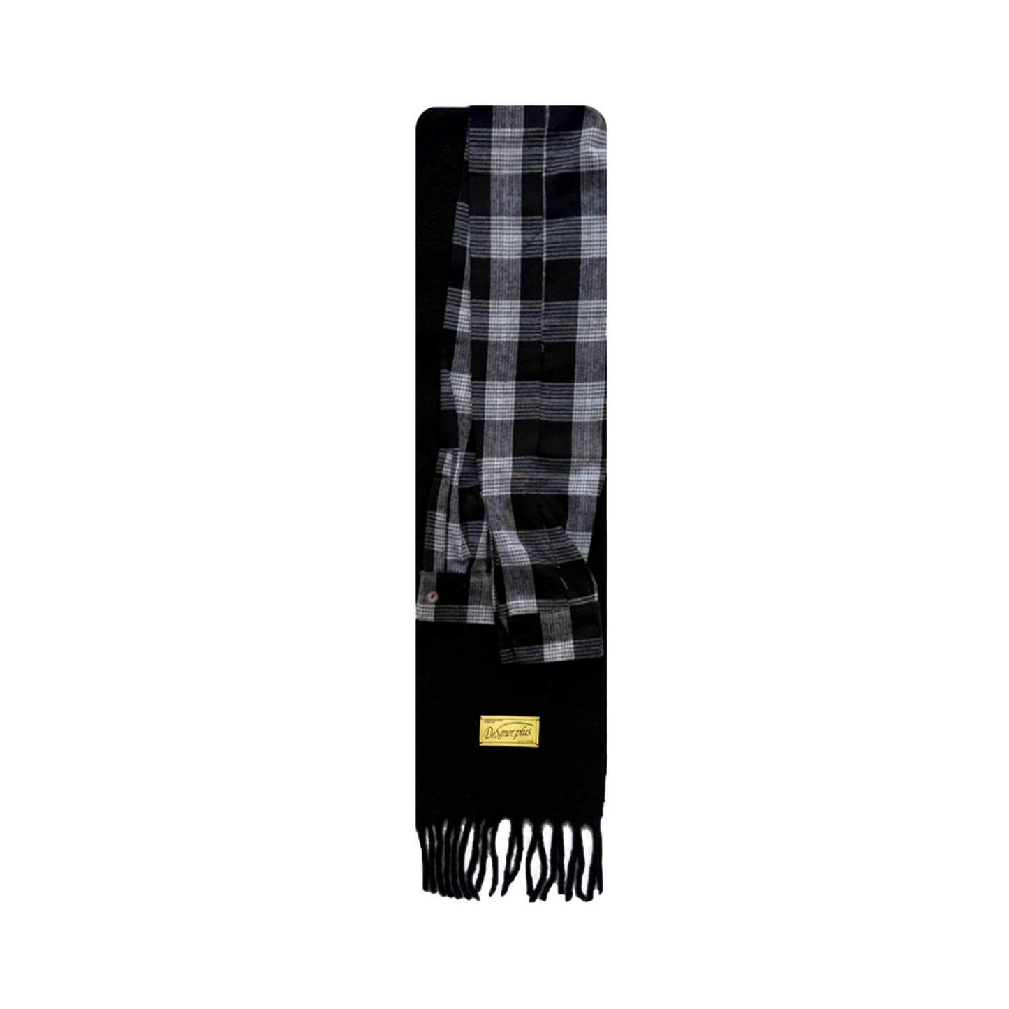 Plaid Tassel Wool Scarf