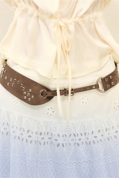 Brown Leather Waistband