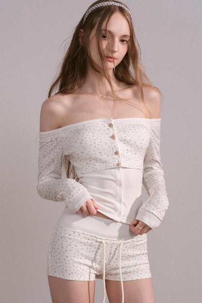 Slim Waist Long Sleeve Top Set-Up