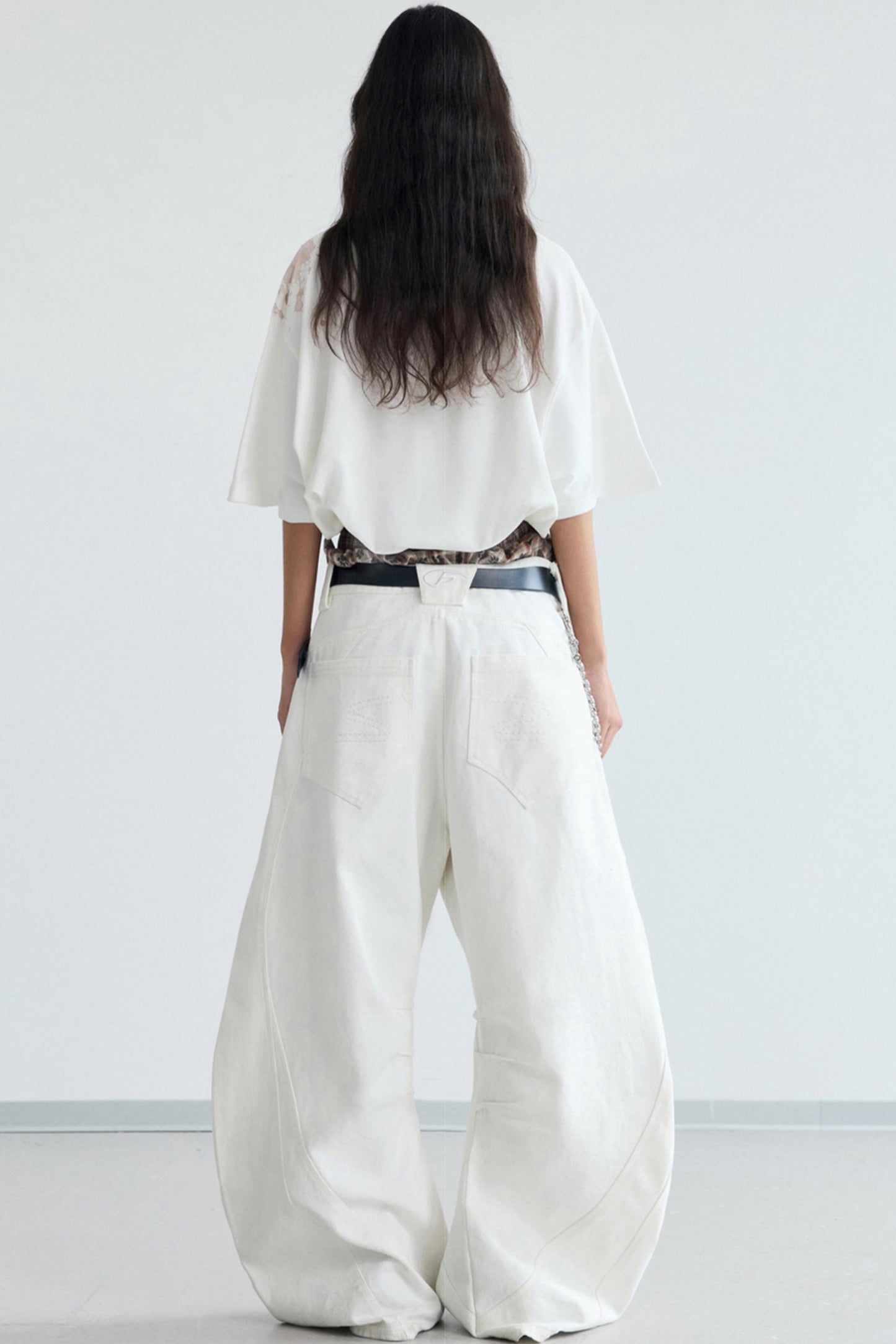 Vintage White Peplum Tee