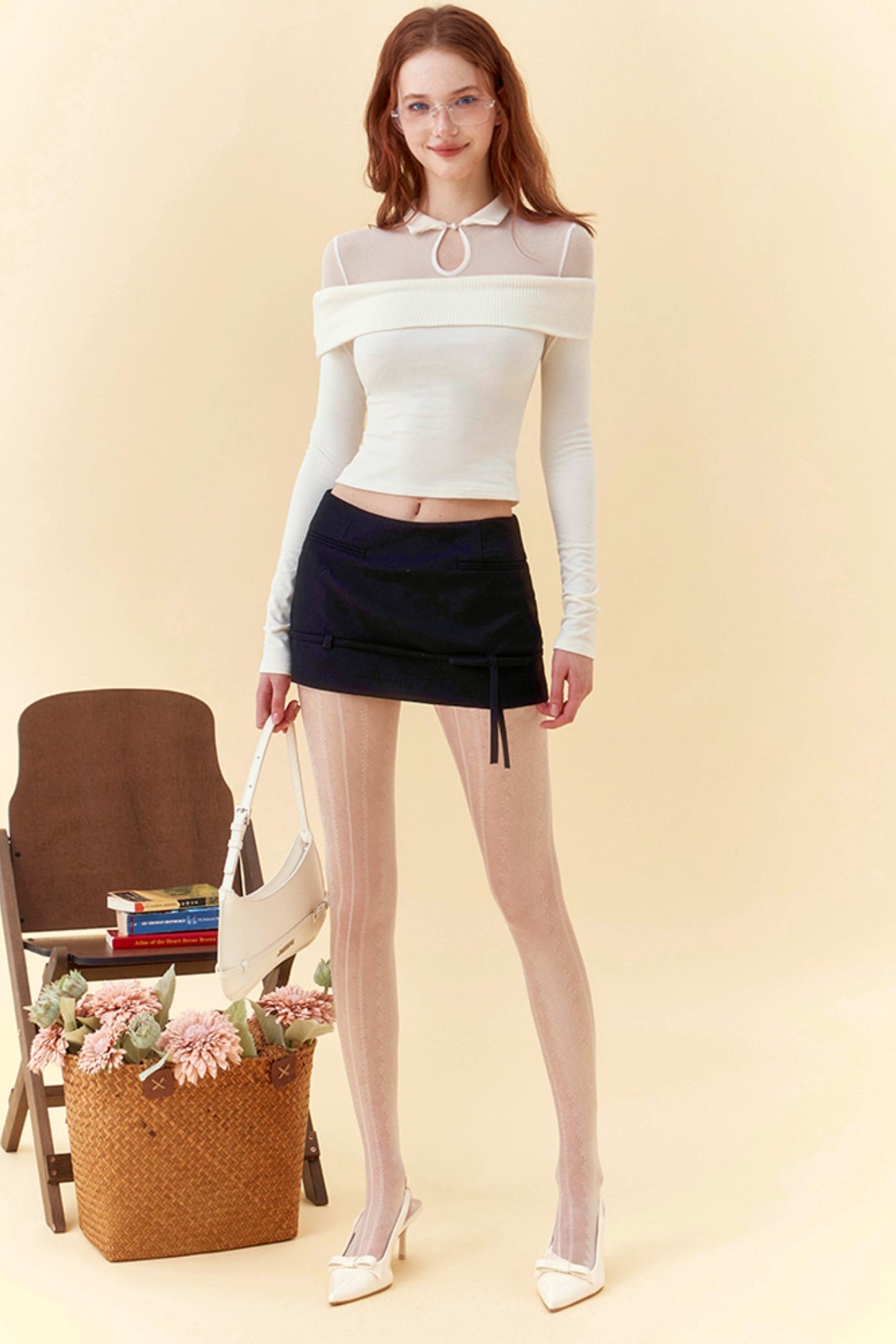 Spice Girls Asymmetrical Mesh Top