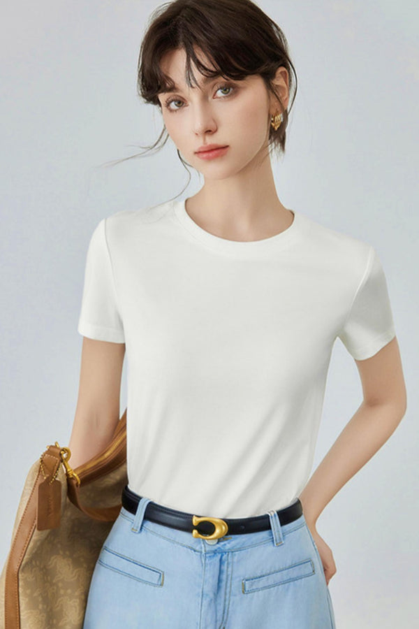 Slim Fit Lily Style White Tee