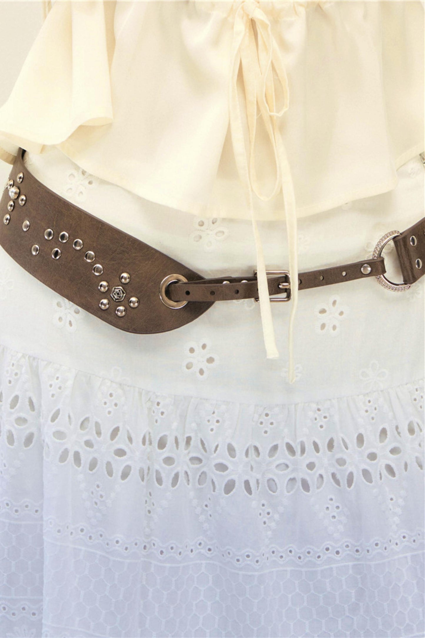 Brown Leather Waistband