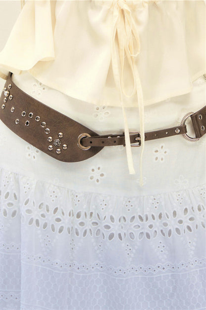 Brown Leather Waistband