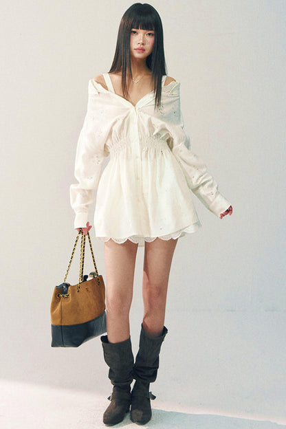 Off-Shoulder Lace Dress