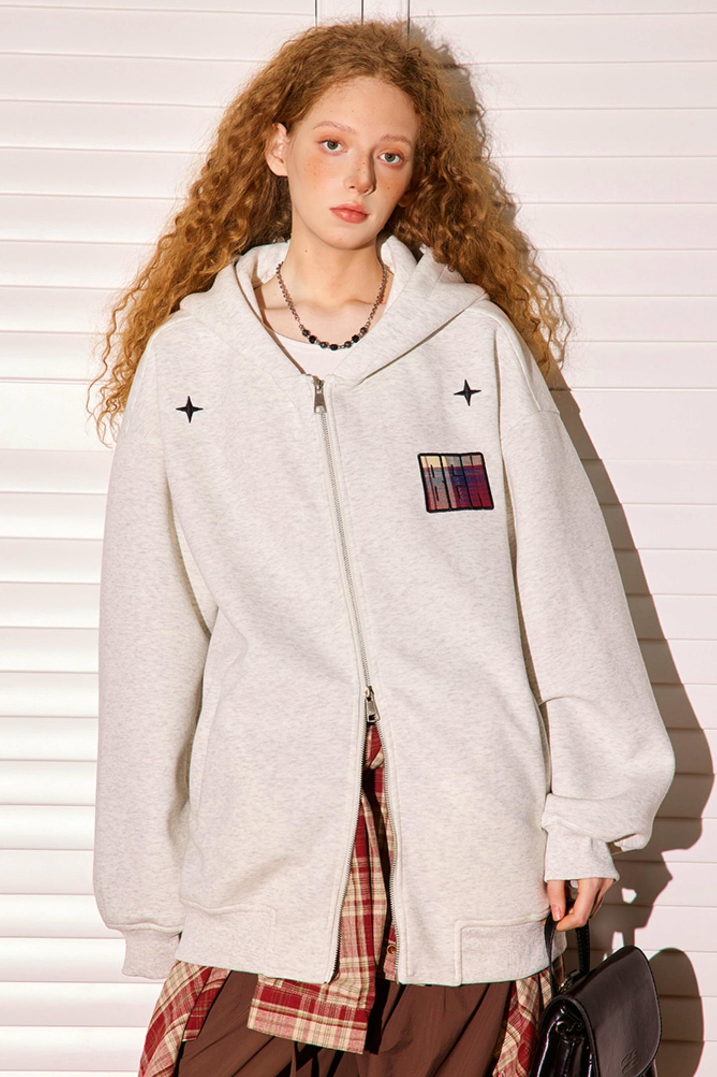 Vintage Peplum Zipper Hoodie Jacket