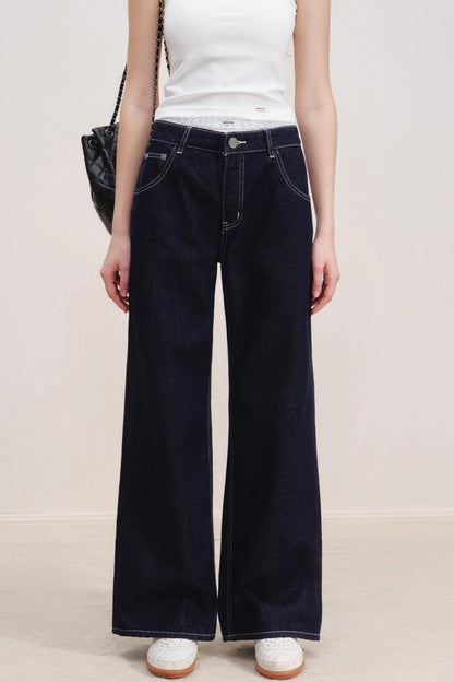 Romantic Lace Wide-Leg Jeans