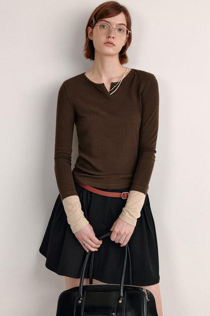 Layered Knit Top
