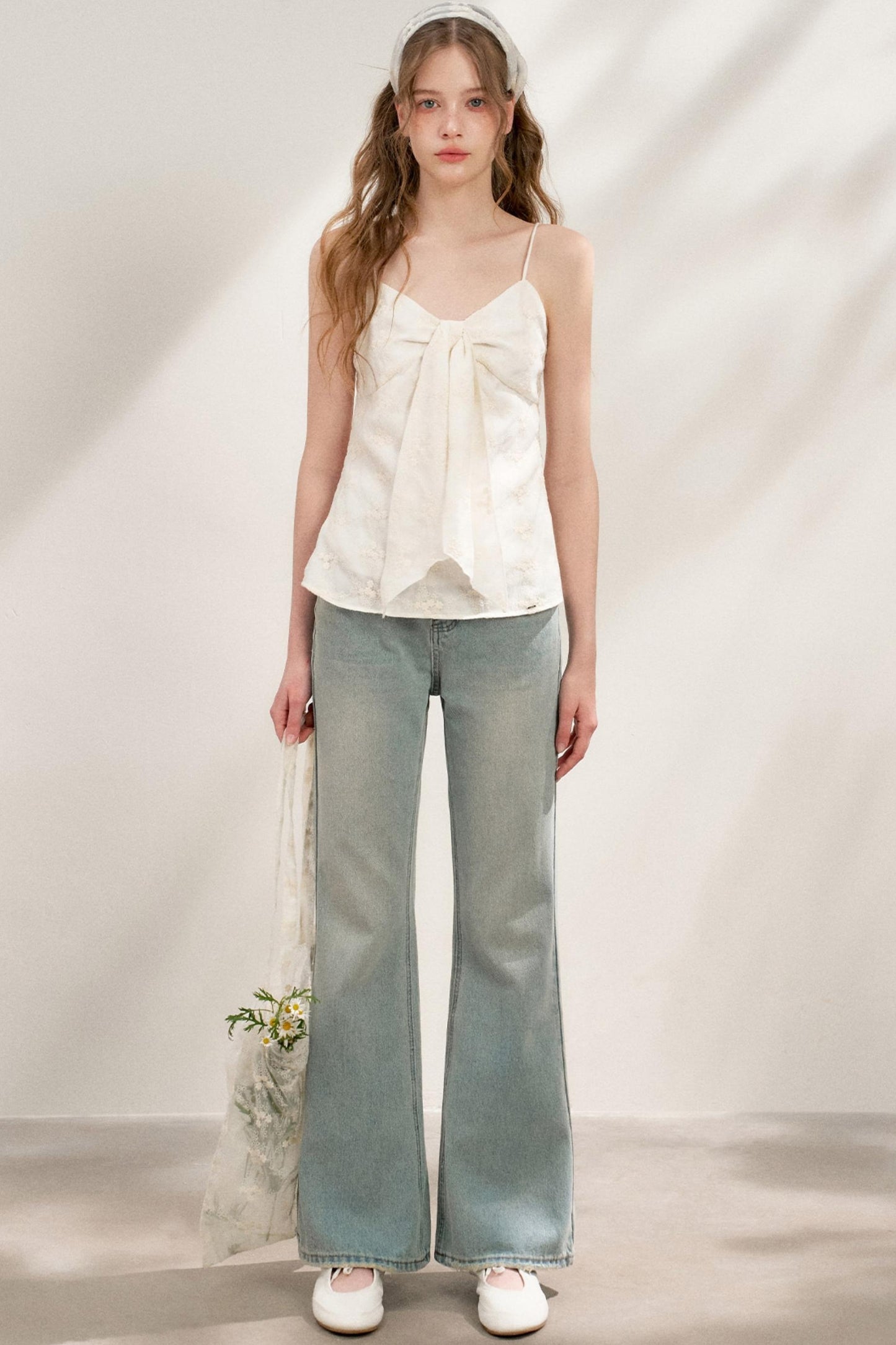 French Lace Flare Jeans