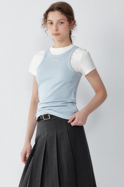 Organic Cotton Peplum Tank Top