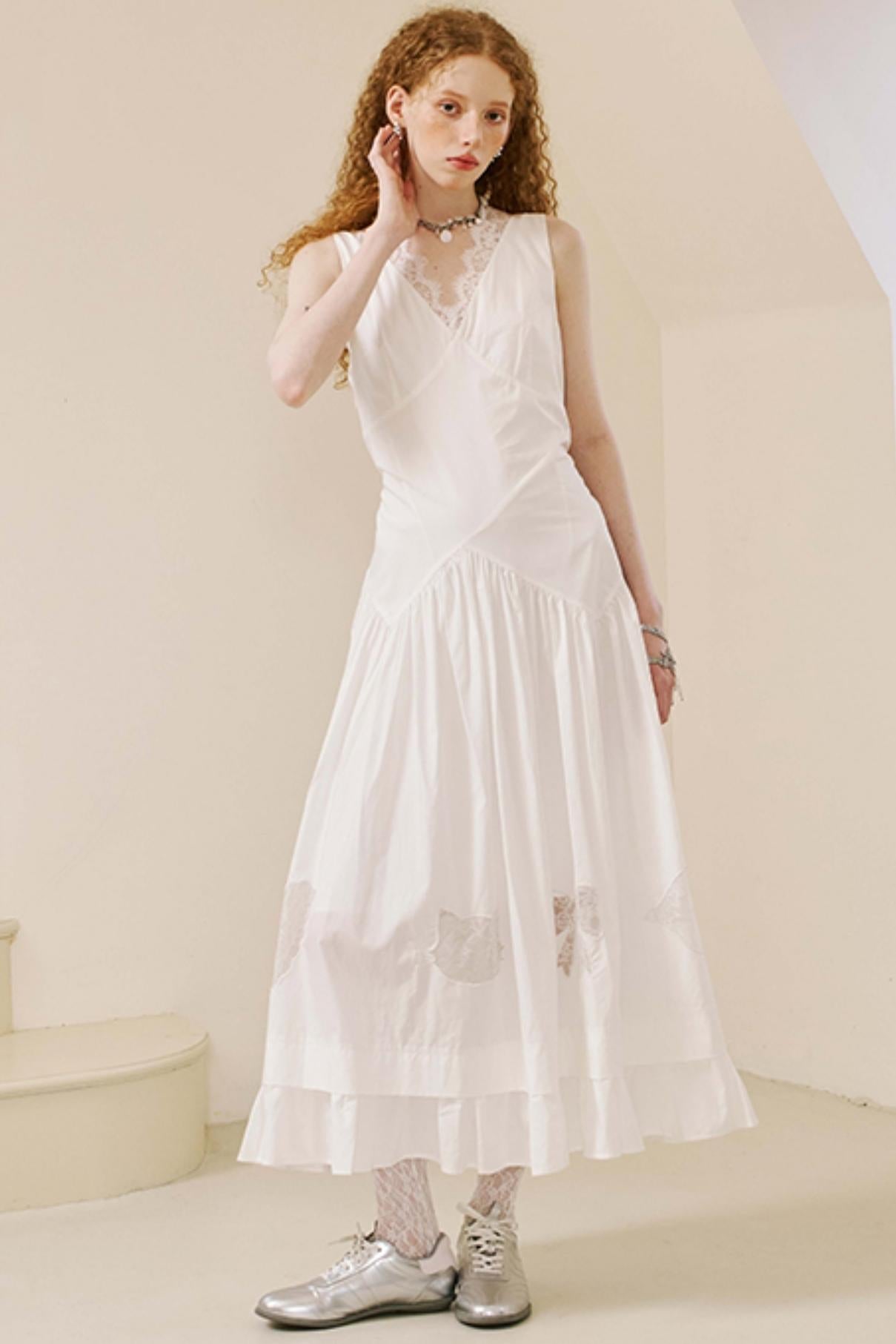 Elegant V-Neck Lace Dress