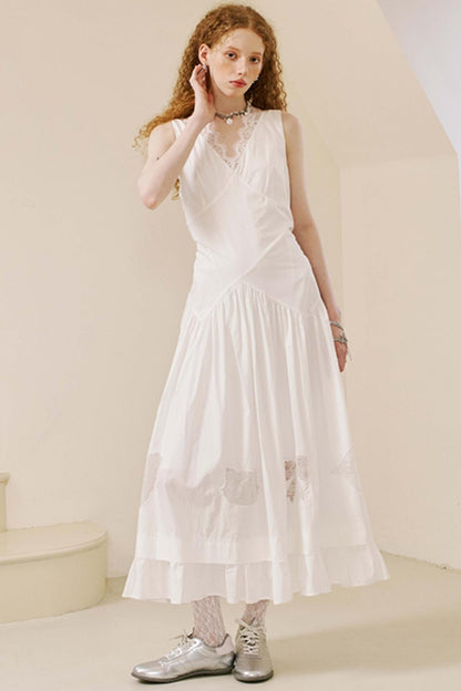 Elegant V-Neck Lace Dress