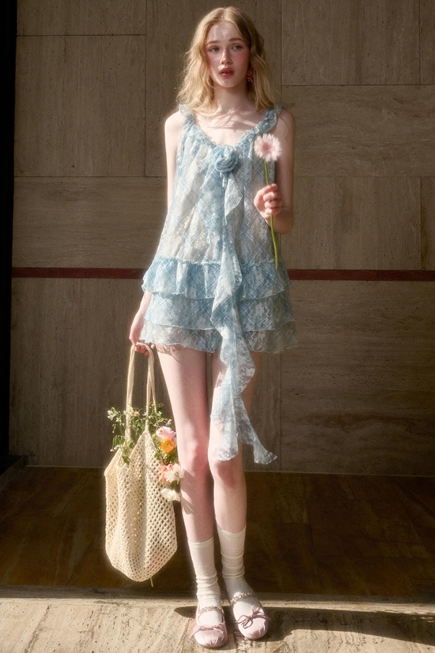 Floral Halter Babydoll Dress