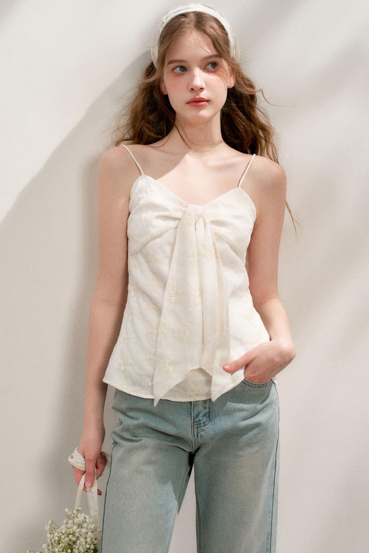 French Lace Flare Jeans