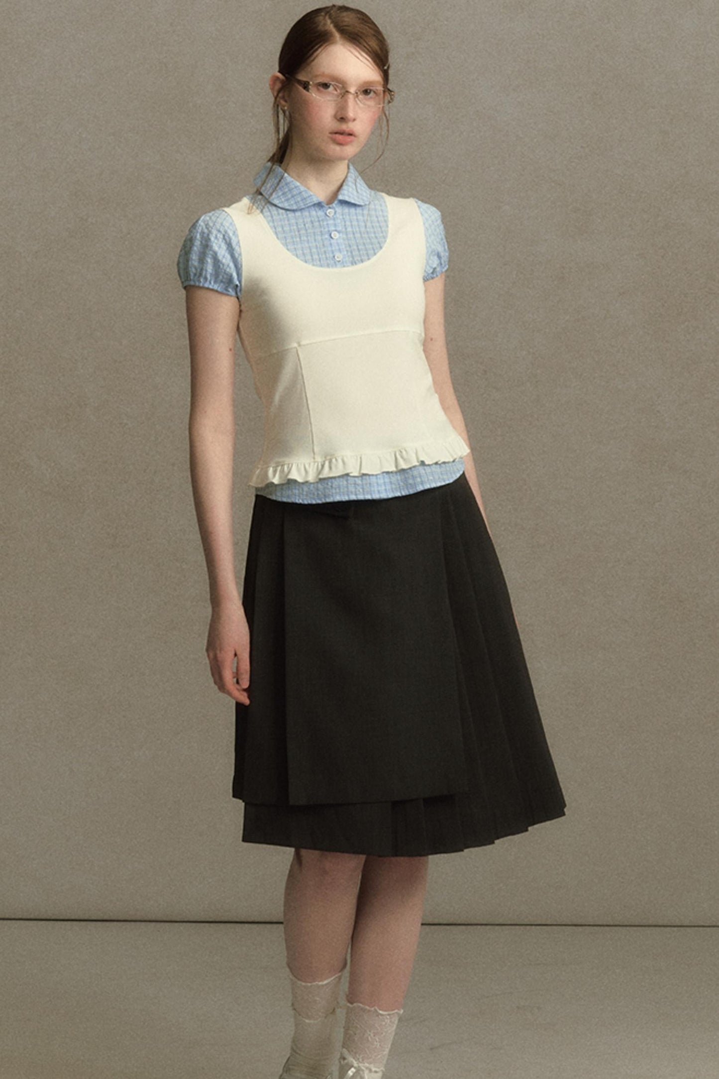 Chic Plaid Bubble Top