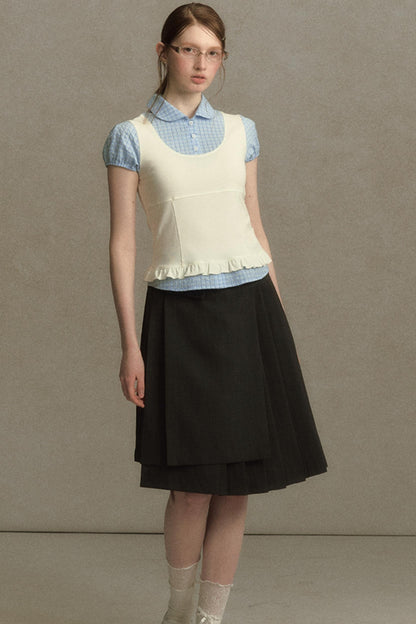 Chic Plaid Bubble Top