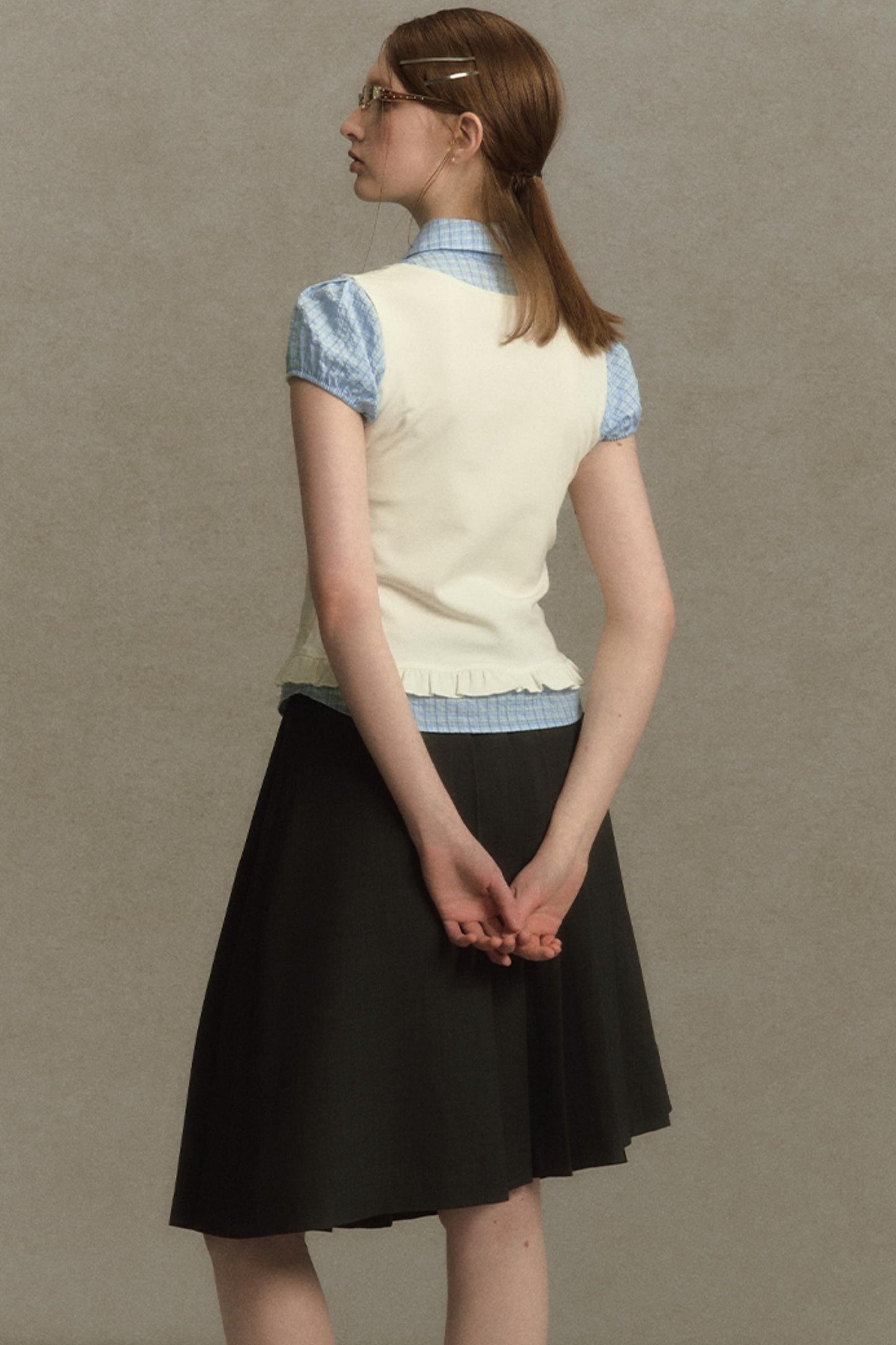 Chic Plaid Bubble Top