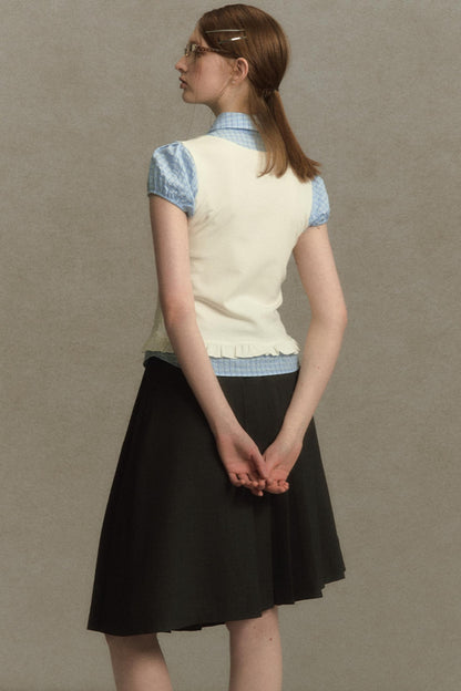 Chic Plaid Bubble Top