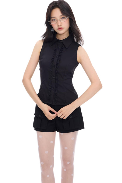 Two-Tone Lace Tank Top