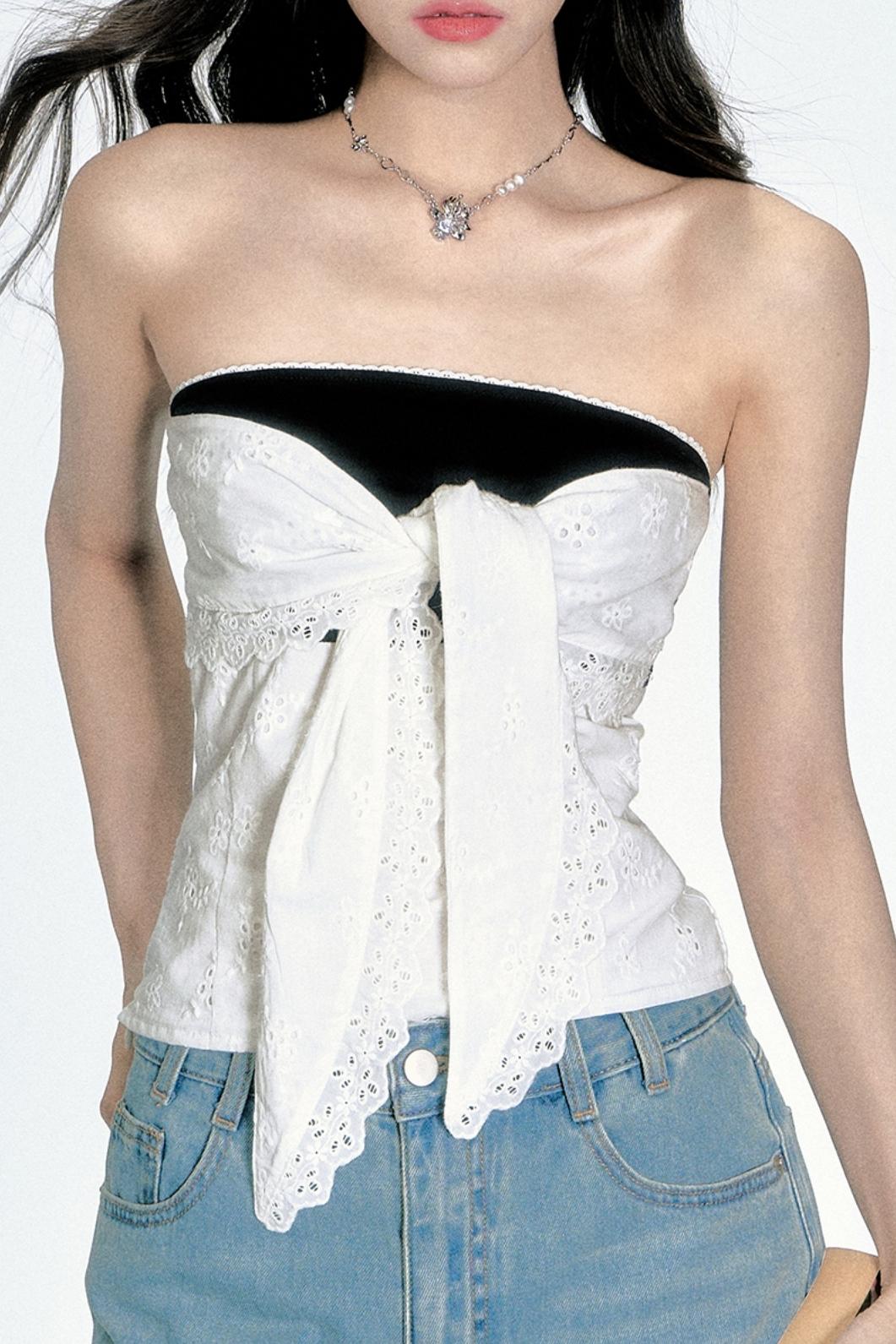 Embroidered Crop Top