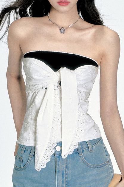 Embroidered Crop Top