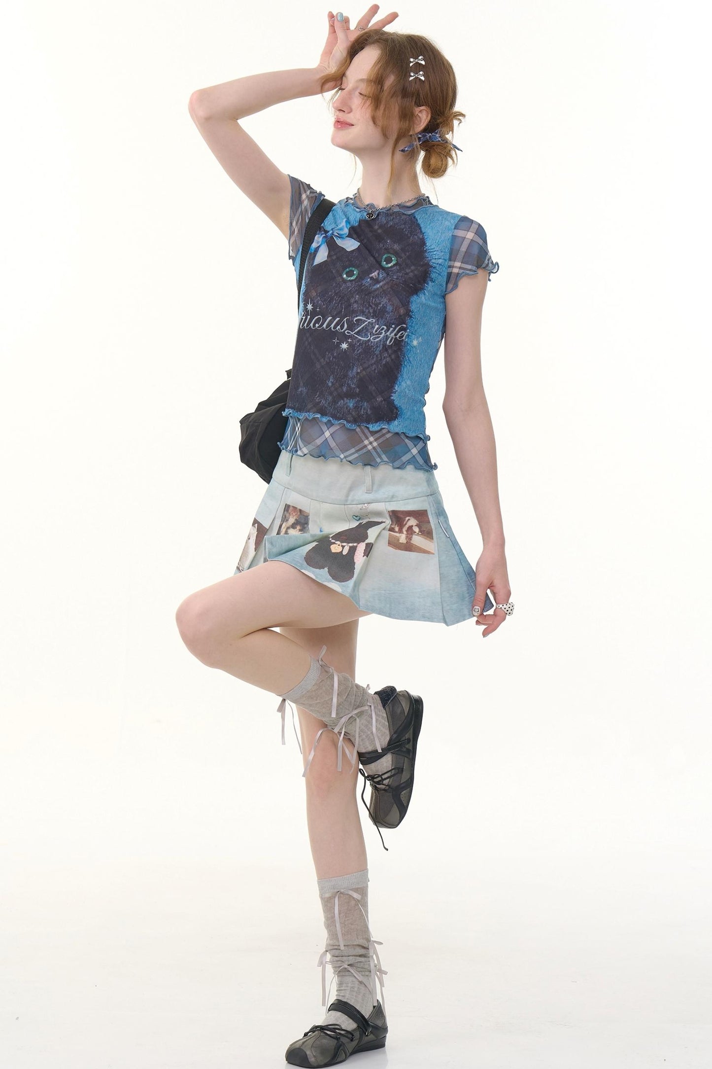 Summer Plaid Mesh Tee