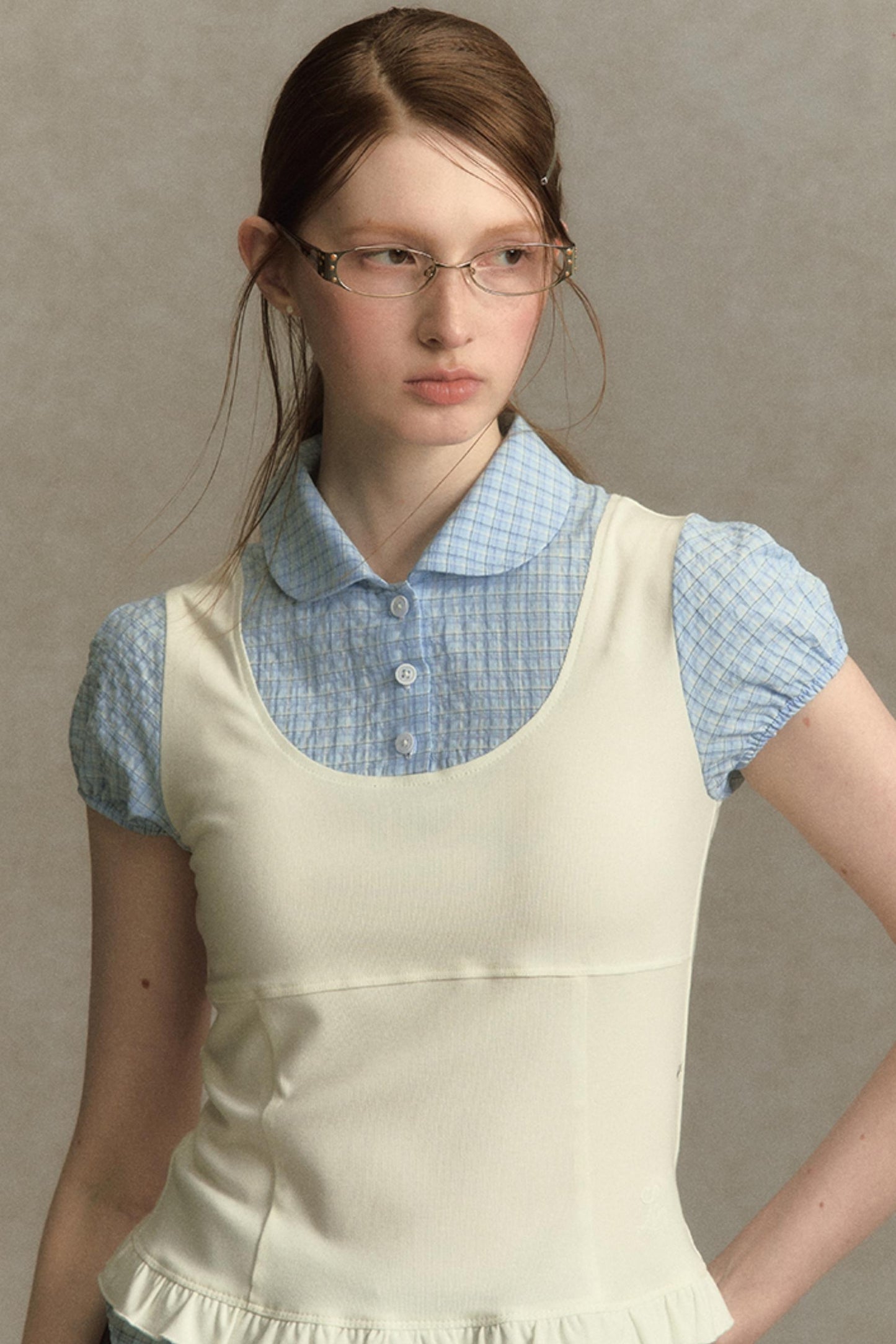 Chic Plaid Bubble Top