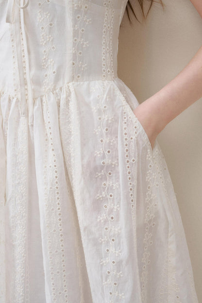 Flutter Lace Midi Dress