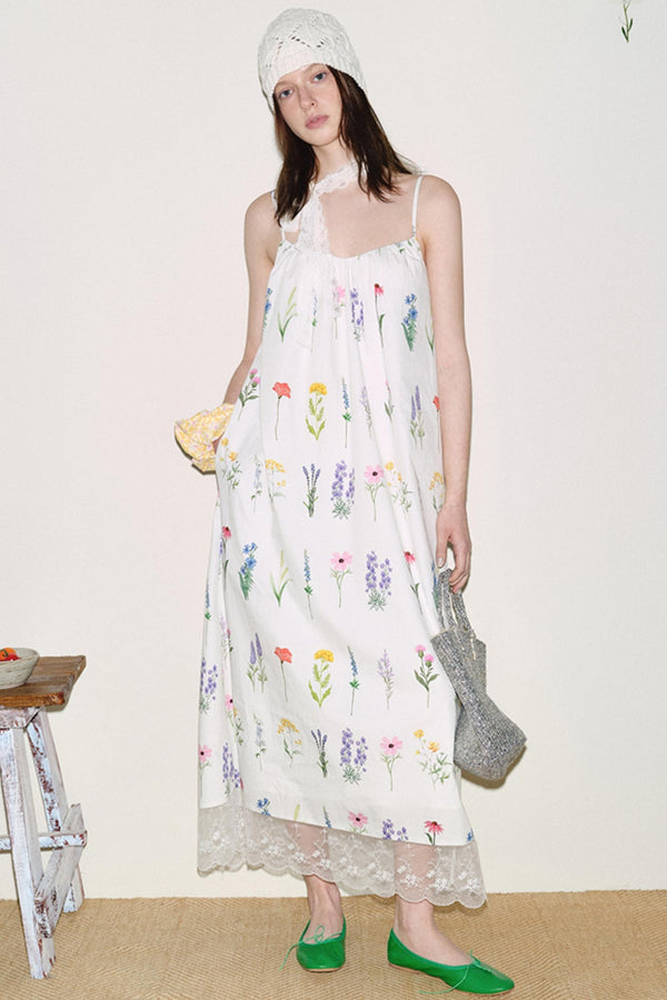 Painted Lace Halter Dress