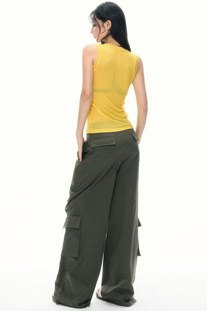 Summer High-Waisted Wide-Leg Kids Pants