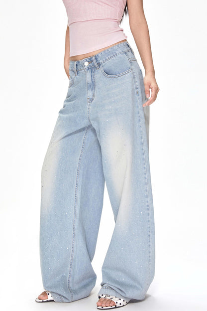 Vintage Light Blue Wide-Leg Jeans