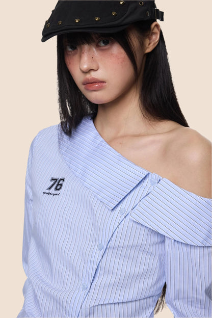 Asymmetrical Striped Summer Top