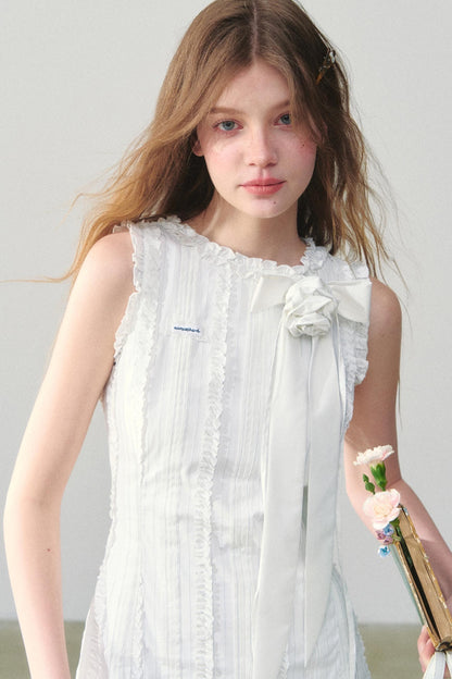 Striped Lace Summer Dress