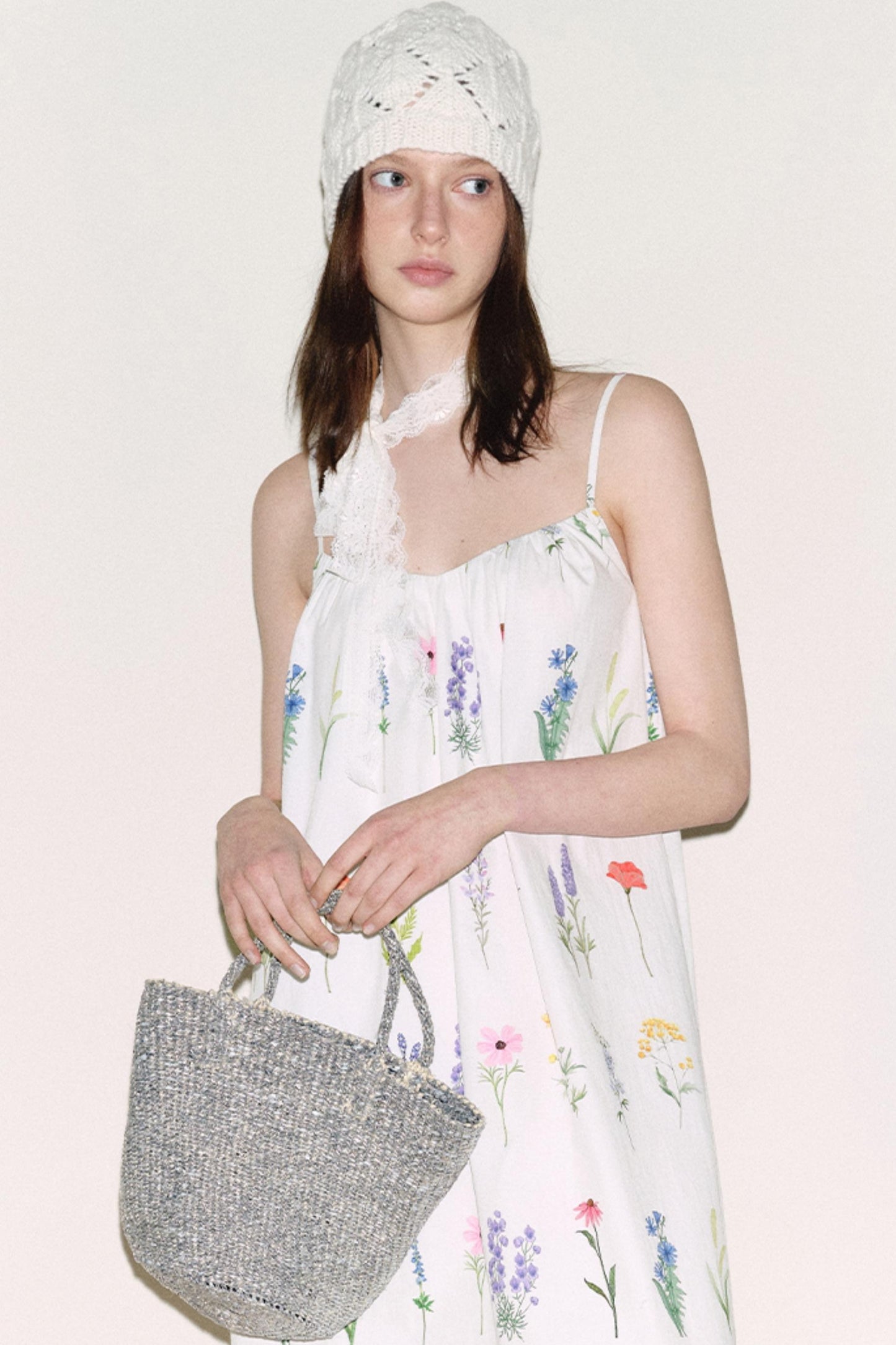 Painted Lace Halter Dress