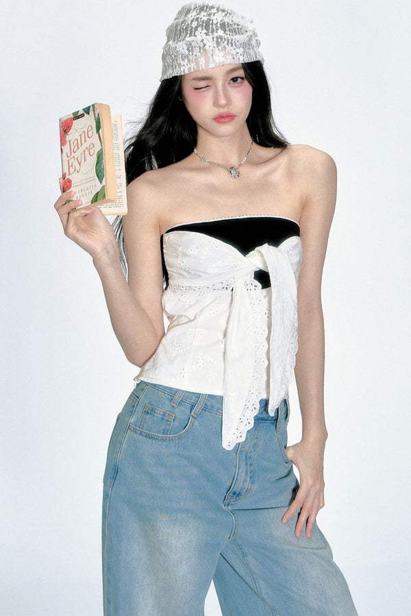 Embroidered Crop Top