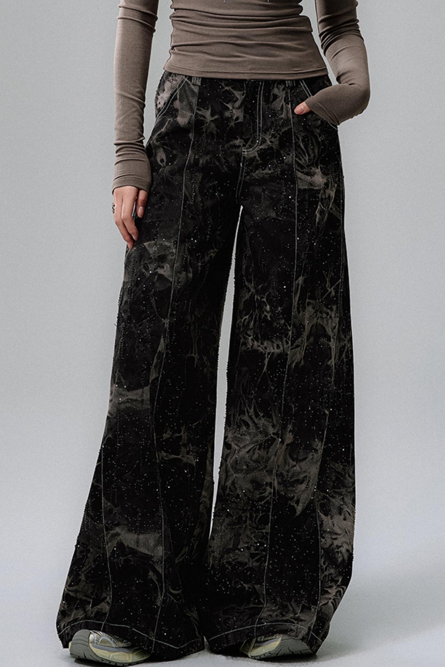 Wide Leg Denim Pants