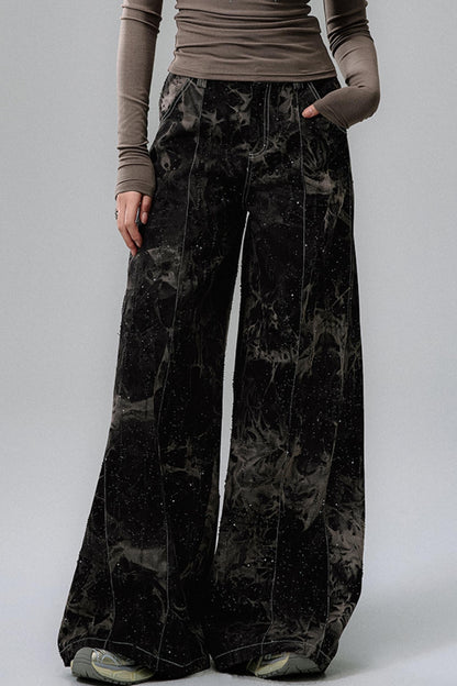 Wide Leg Denim Pants