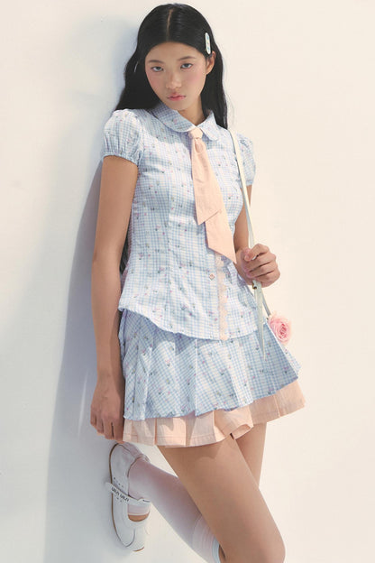 Holiday Floral Plaid Set