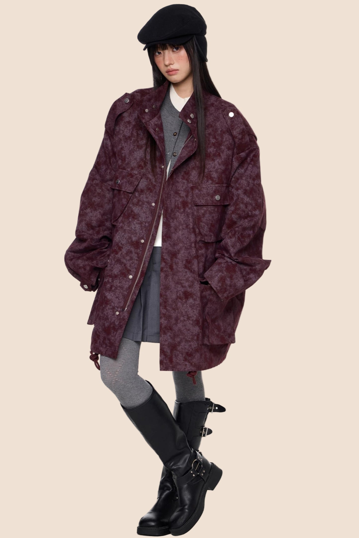 Stand Up Vintage Midi Jacket