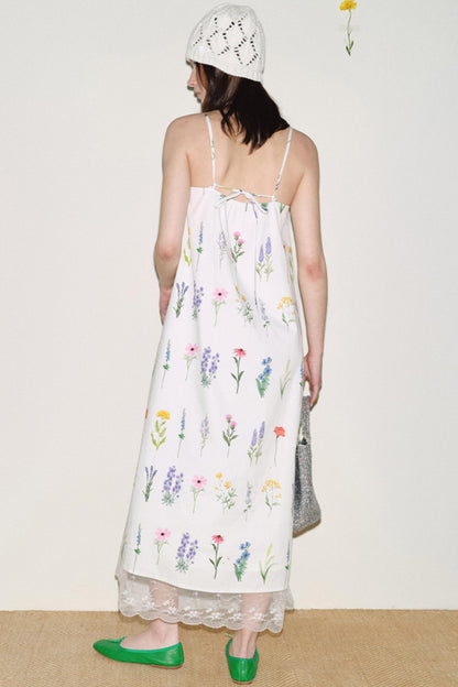 Painted Lace Halter Dress