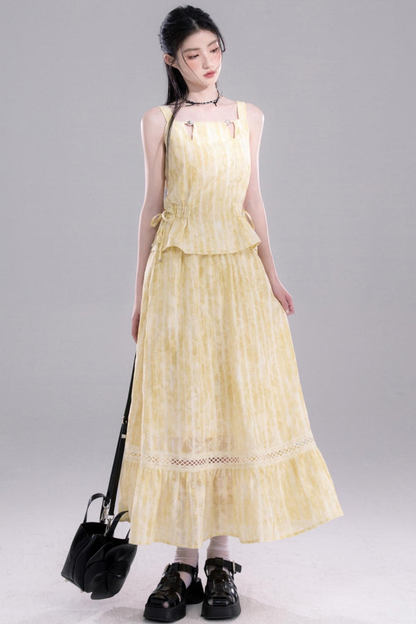 Tasseled Drape Dress Set