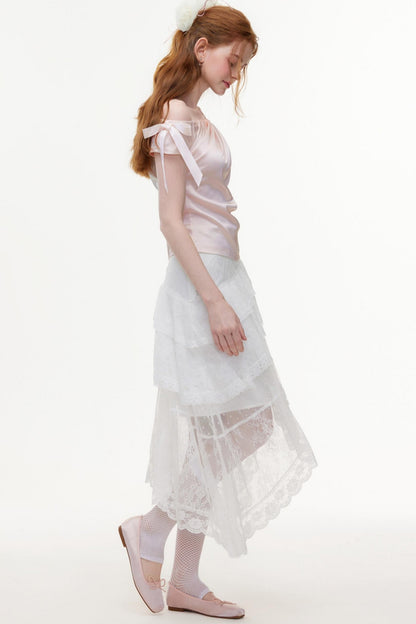 Summer Satin Chiffon Blouse