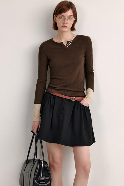 Layered Knit Top