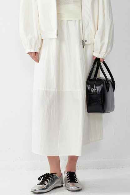 Elegant White A-Line Skirt