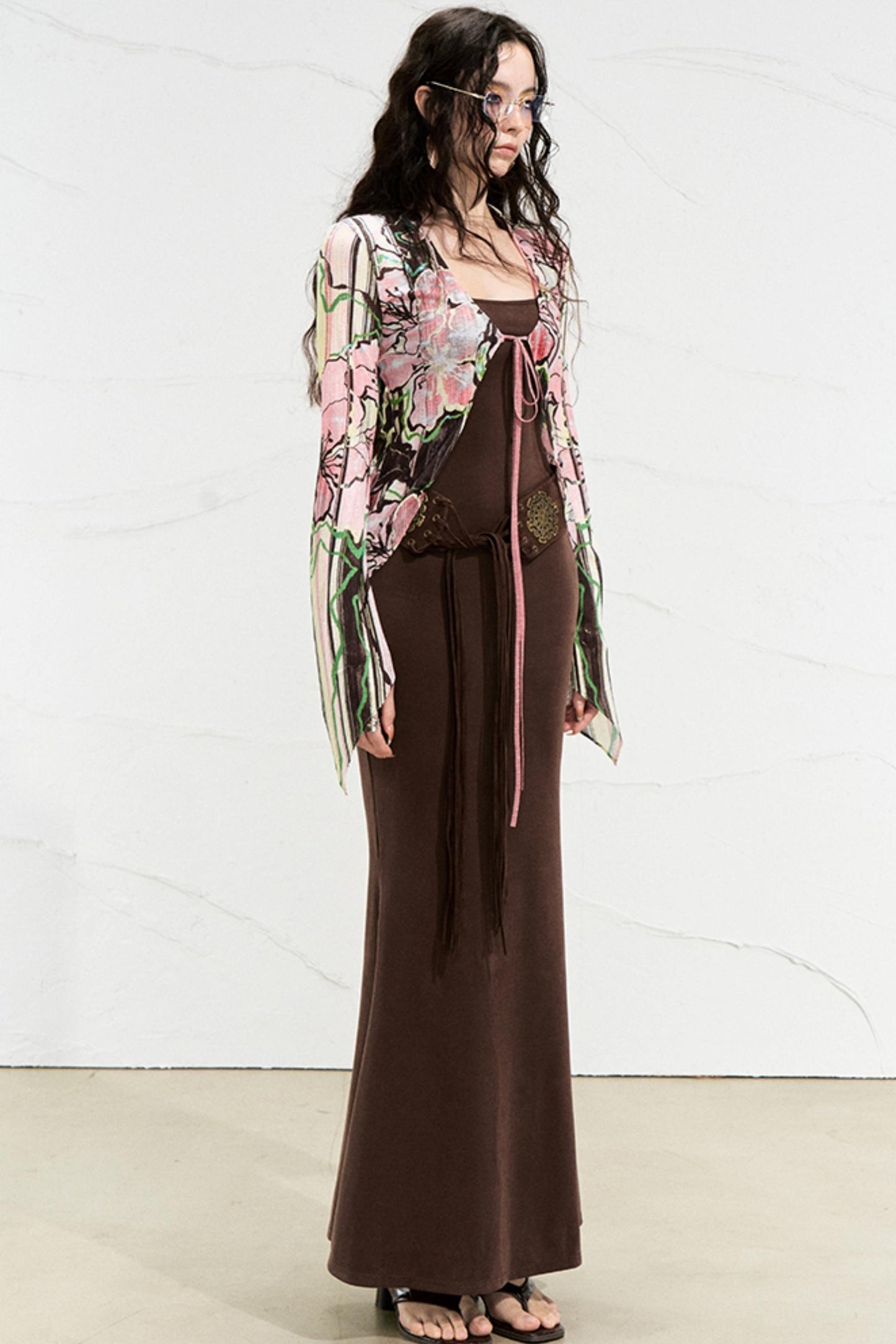 Color-Blocked Two-Piece Dress Set