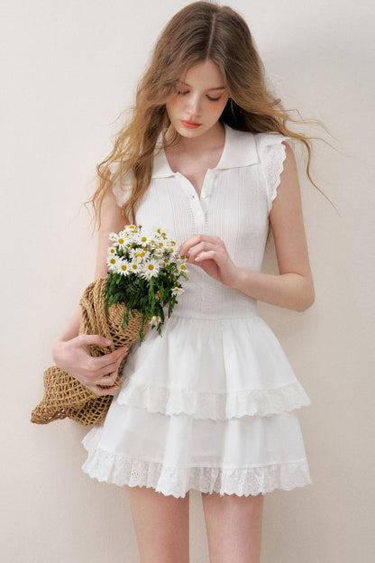 Velvet Lace Sleeve Dress