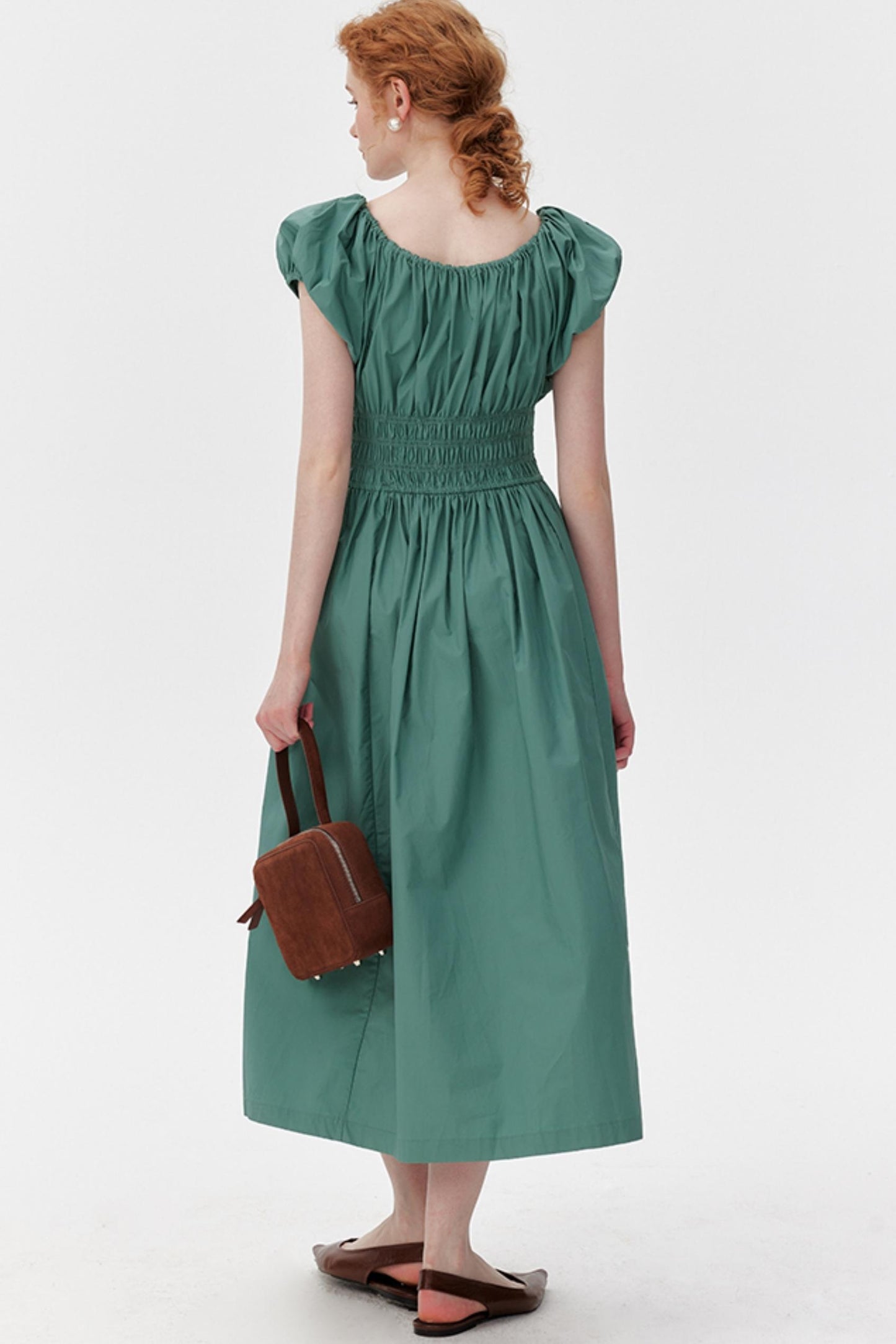 Chic Puff Sleeve Tie Dress