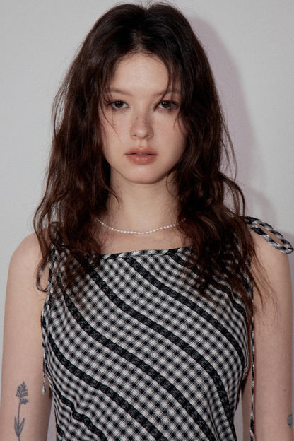 Luxury Lace Plaid Layered Dress