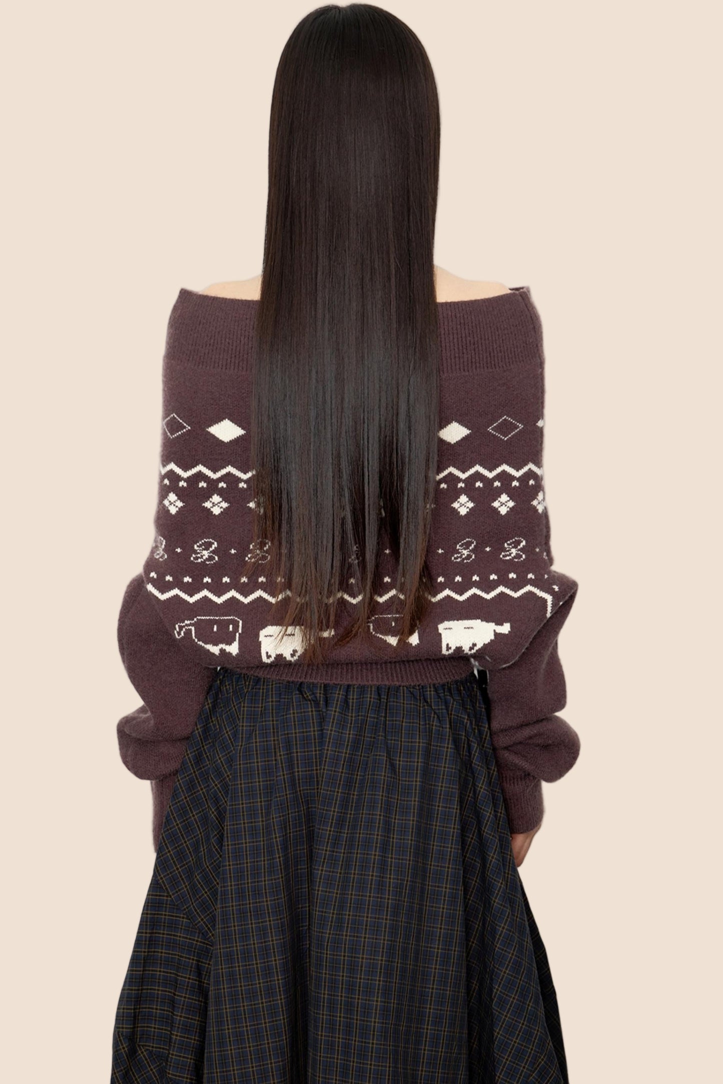 Vintage Lazy Shoulder Sweater