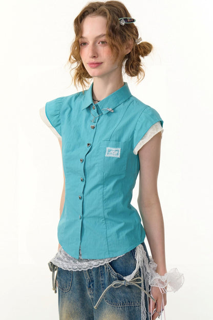 Chic Blue Blouse
